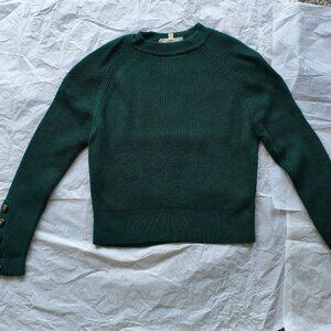 Sezane bottle green Sami jumper, size XS.